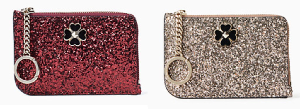 2 small kate spade glitter wristlets