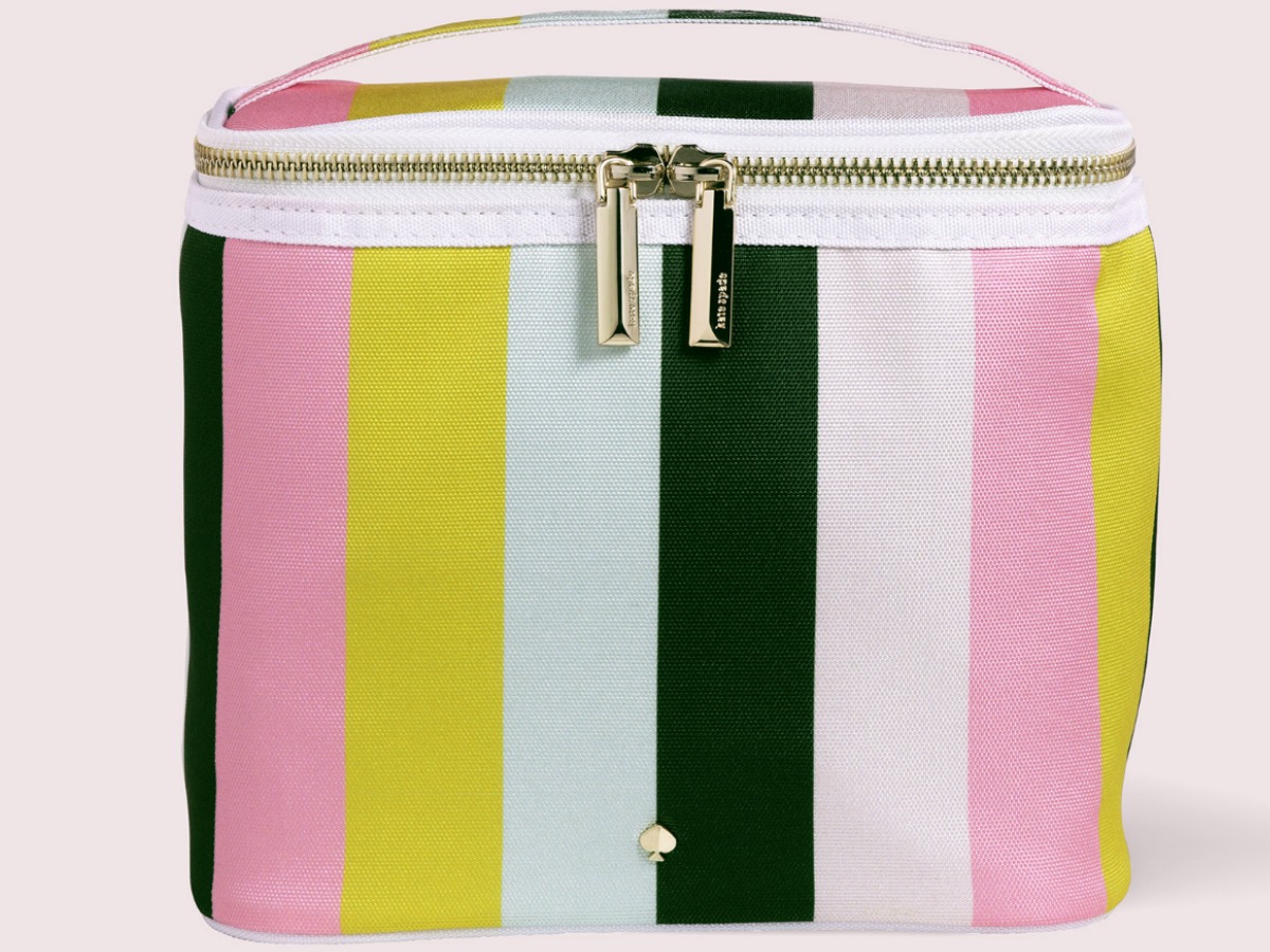 Striped Kate Spade zippered case