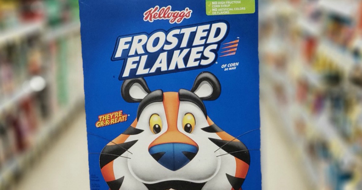 Large box of Kellogg's frosted flakes 