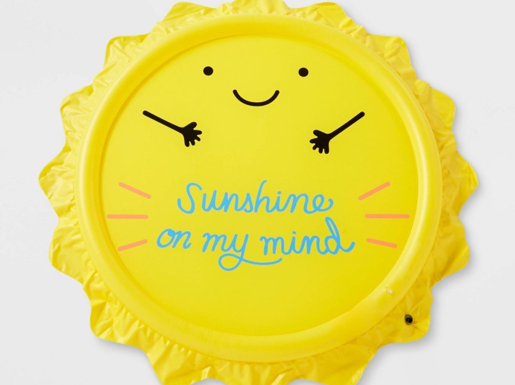 yellow smiling sun sunshine sprinkler 