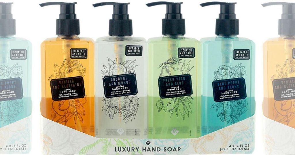 four pack of hand soap 