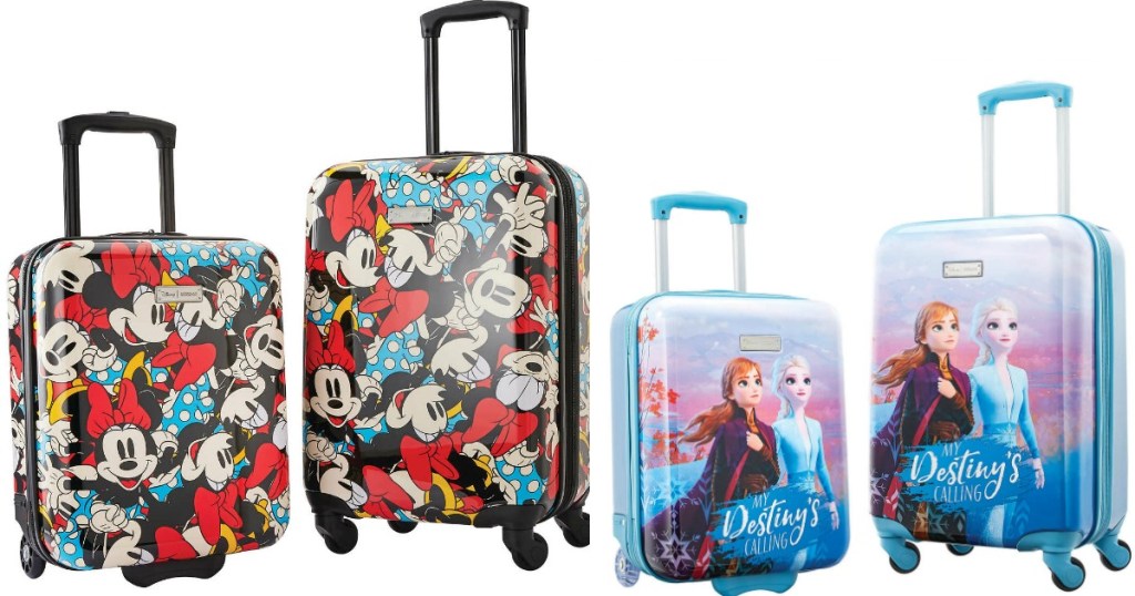Minie Mouse and Frozen suitcases