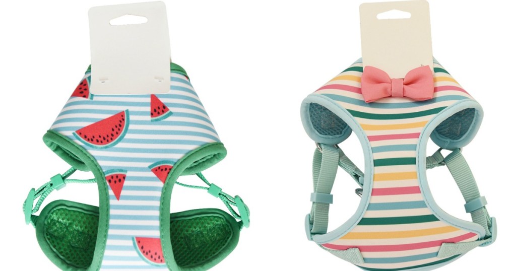 two pet harnesses