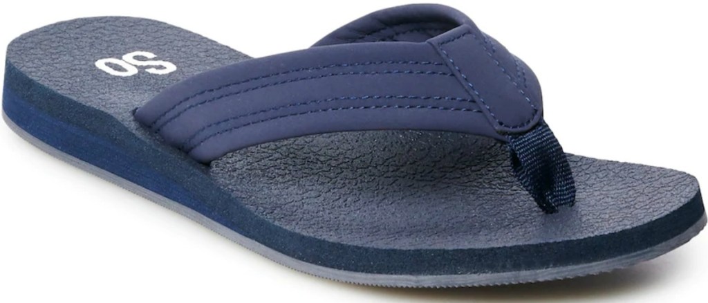 Single flip flop in navy blue