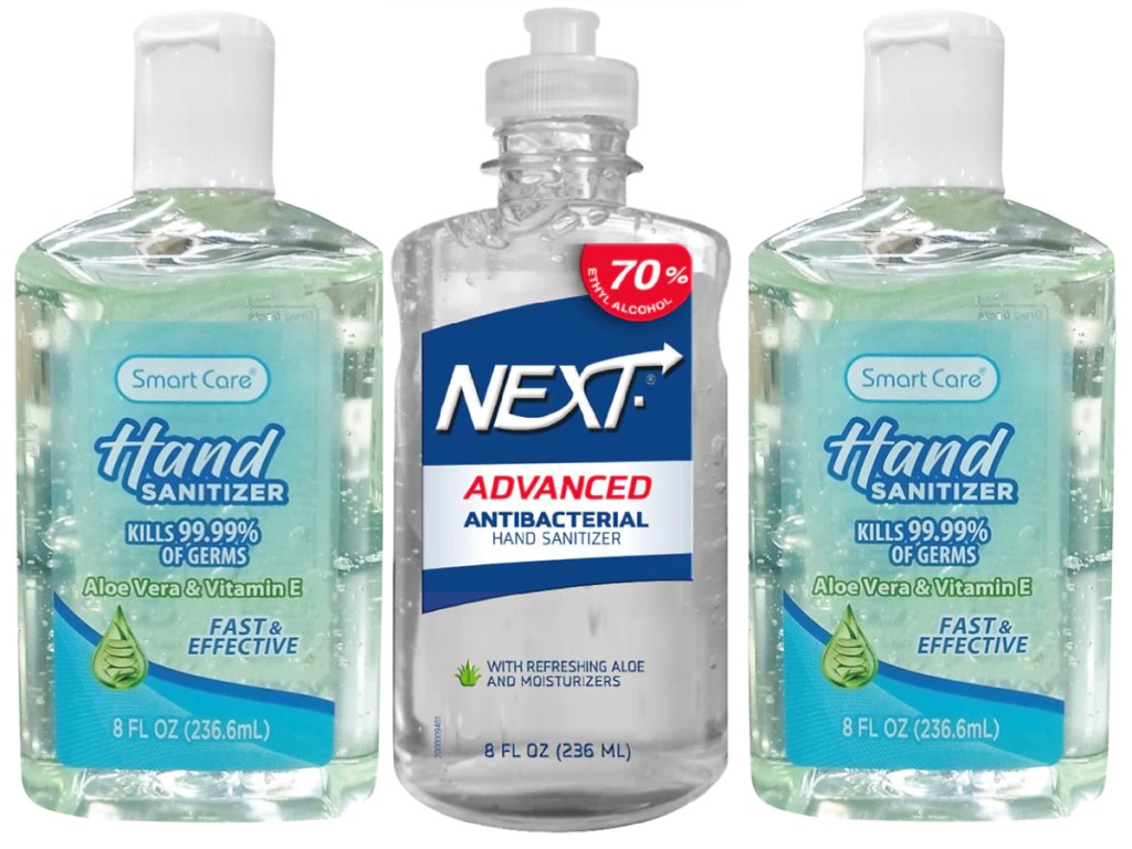 SmartCare and two bottles of Next Hand Sanitizer