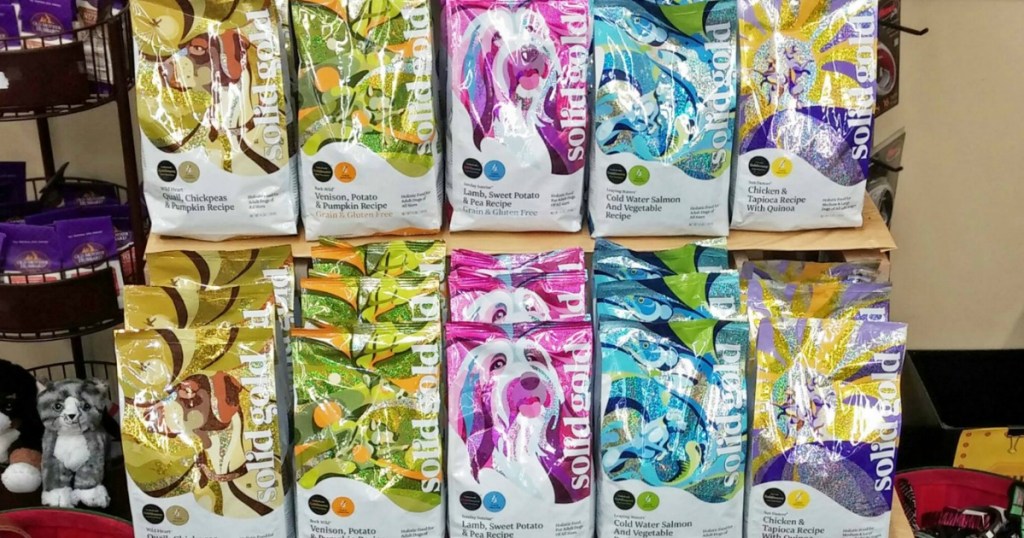 display of dog food