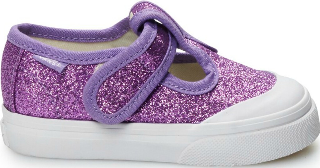 purple glittery toddler shoes