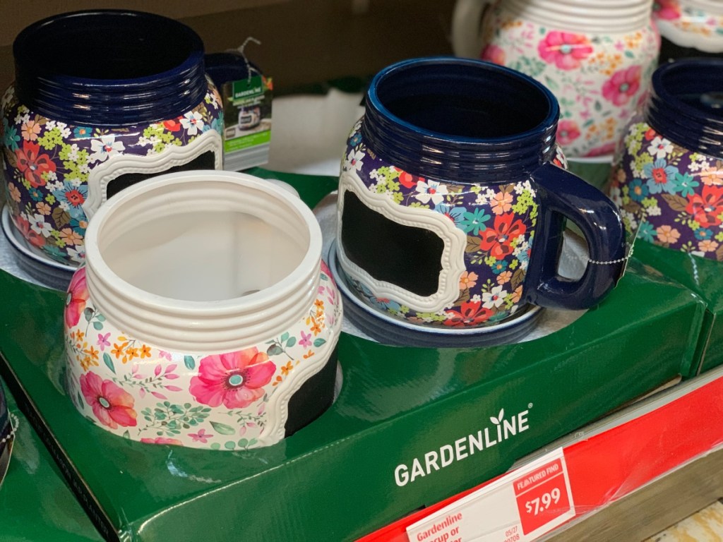 Mason jar planters at ALDI