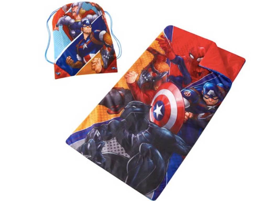 avengers sleeping bag and sling bag