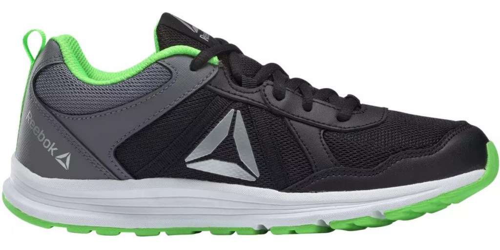 big kids reebok black and green one shoe