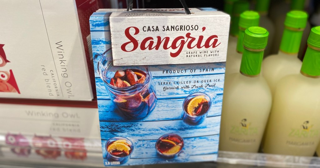 boxed sangria at ALDI