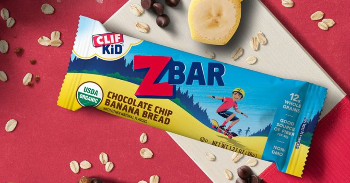 clif kid zbar with granola and banana