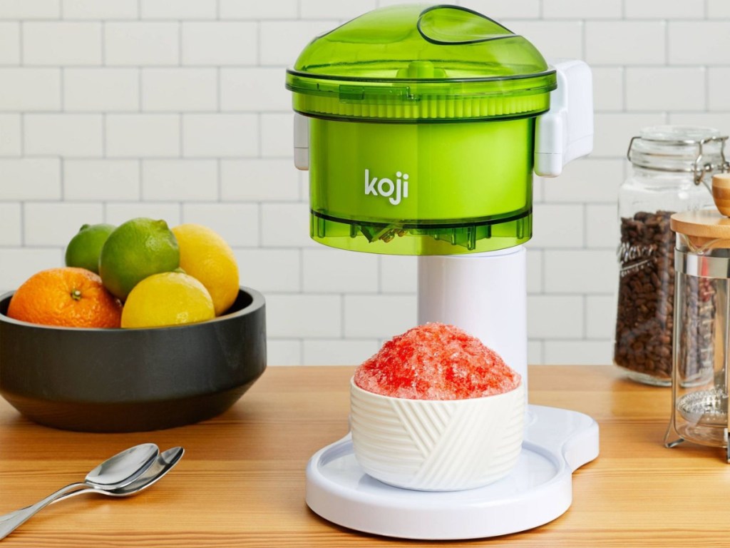 koji snow cone maker on counter 