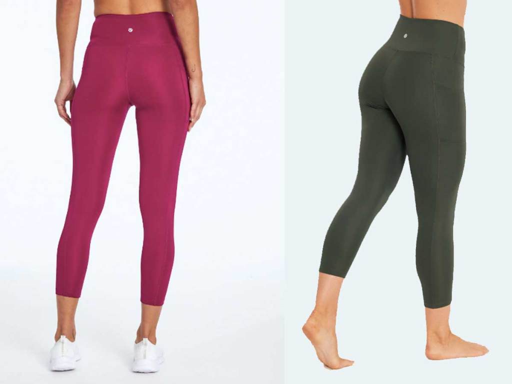 bally total fitness in magenta and olive green