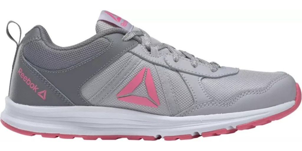 preschool reebok one shoe gray and pink