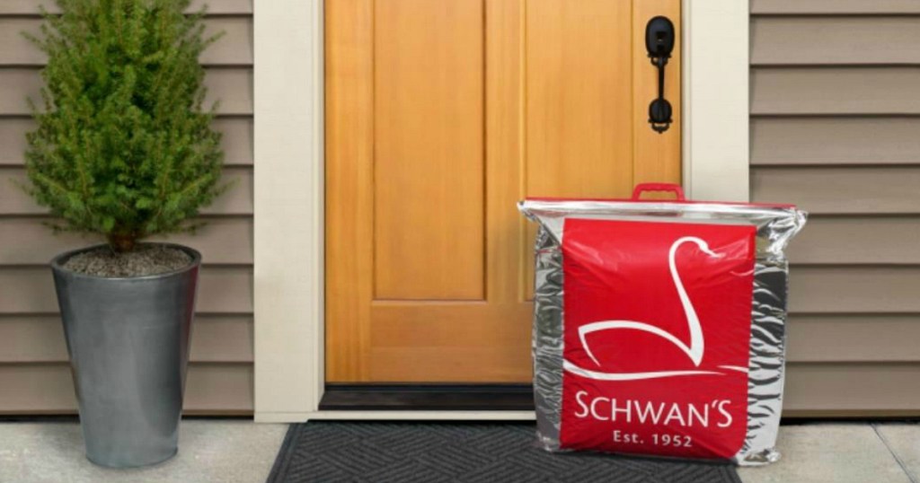 red bag on porch