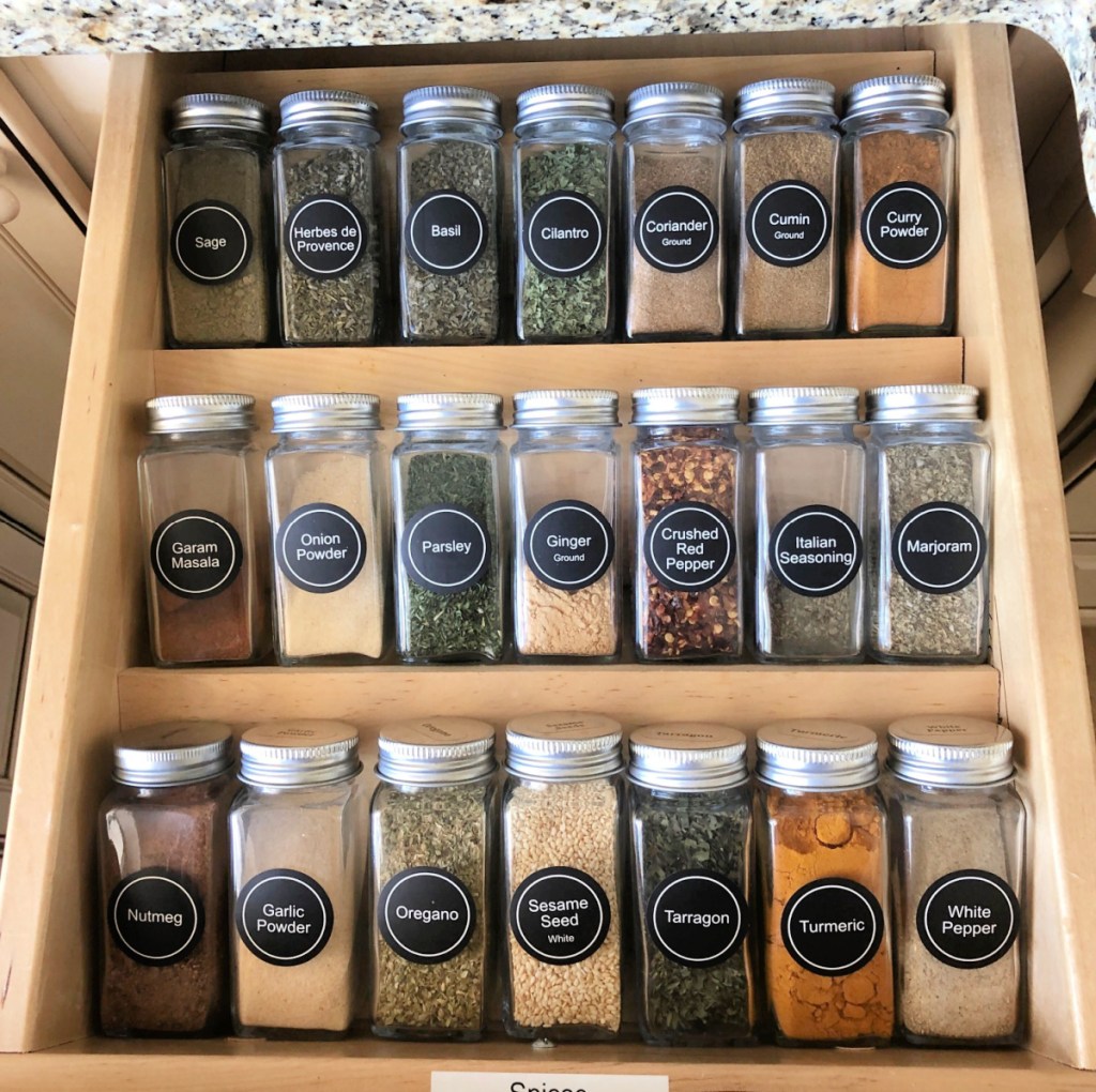 spice drawer organizer