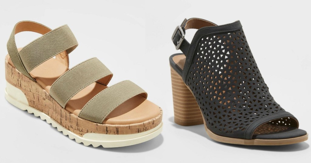 stock images of two pairs of womens shoes