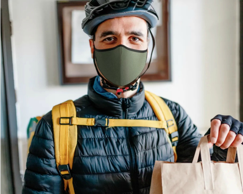man wearing face mask
