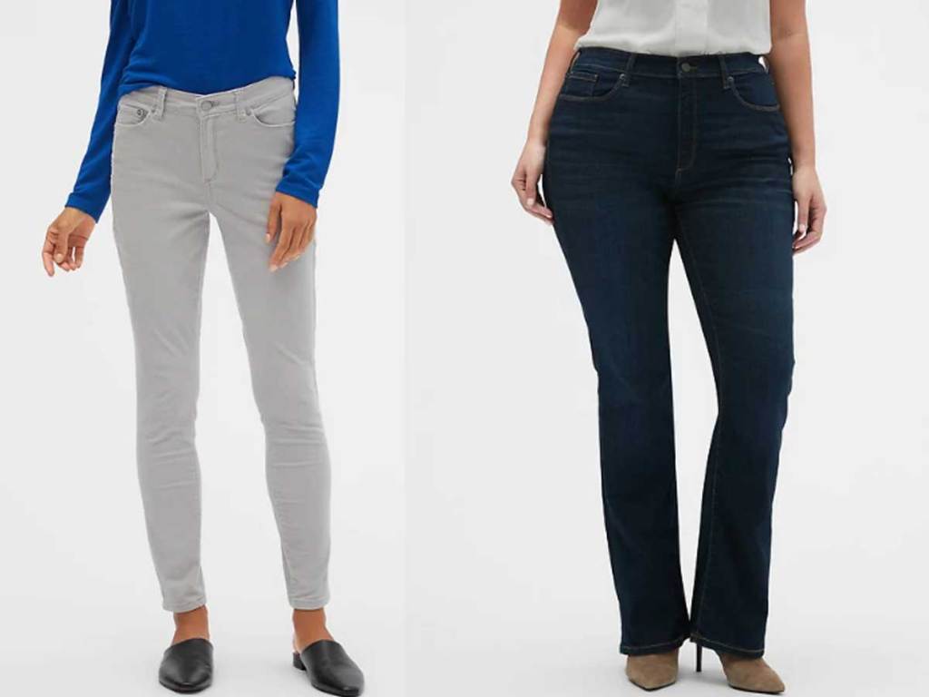 models wearing ladies jeans and pants