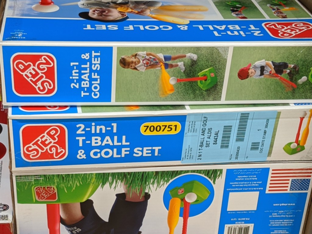 Step 2 t-ball and golf set box