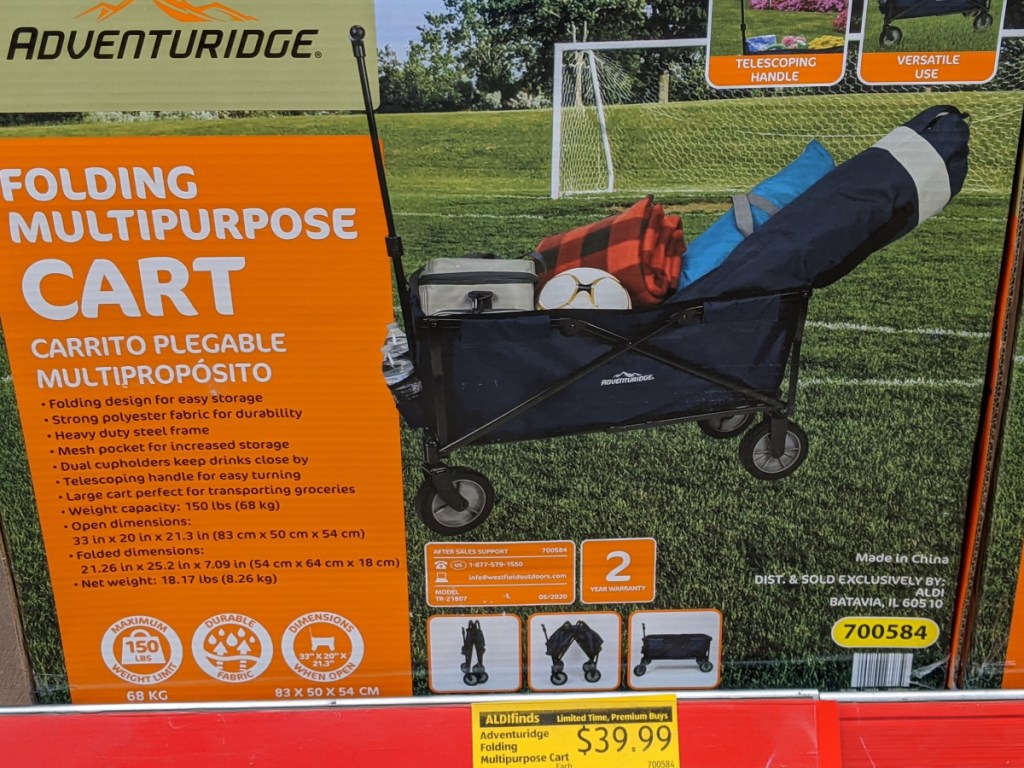 folding multipurpose in-store at aldi