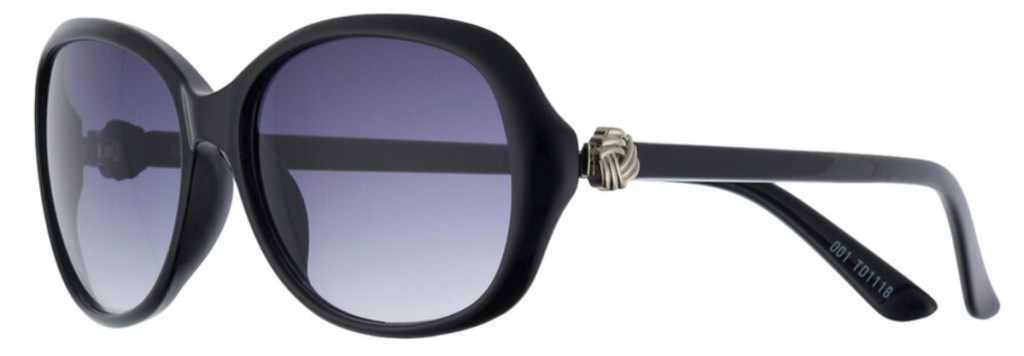 women's oval oversized black sunglasses