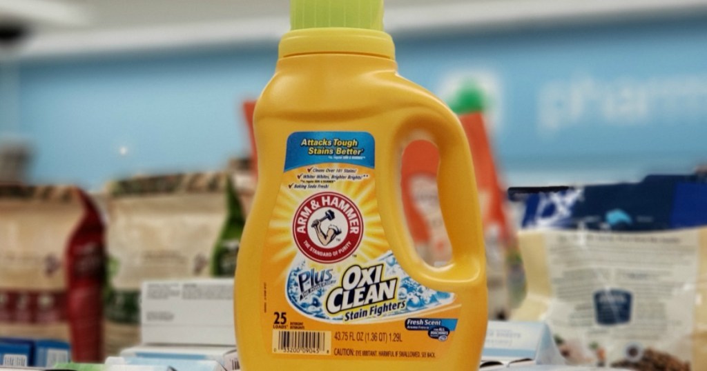 bottle of laundry detergent