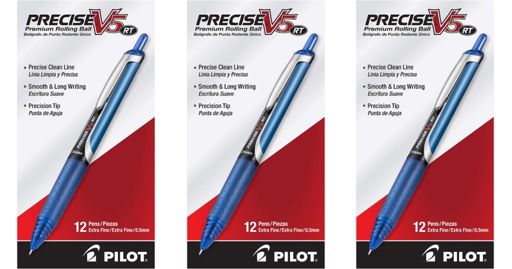 PILOT V5 rolling ball pens 12-count