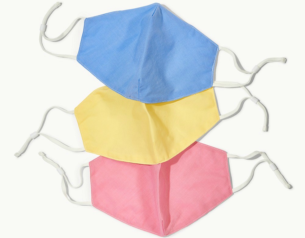 Fossil Face Masks in pastel colors