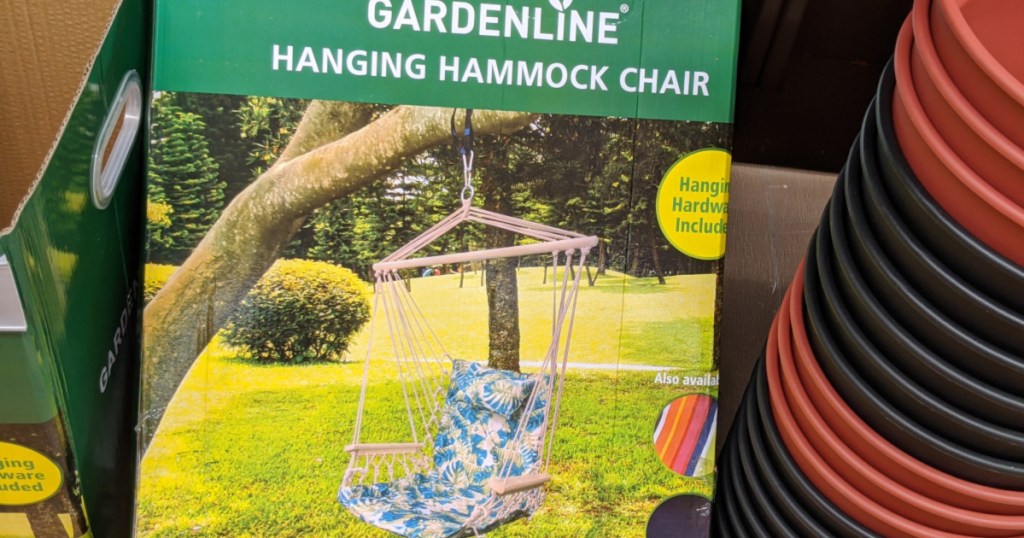 hanging hammock chair in box in store