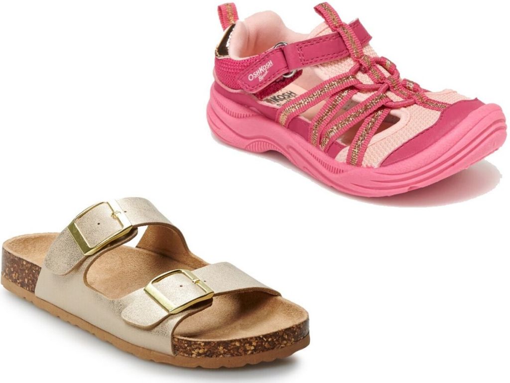 two right foot sandals for girls 