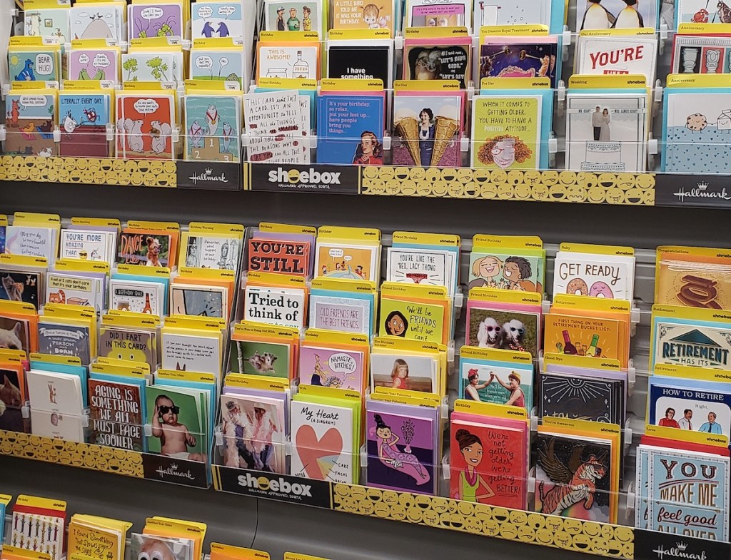 display of Hallmark cards at CVS