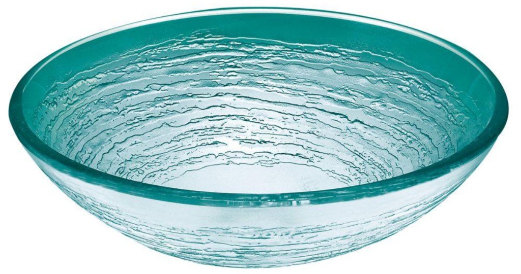 Hembry Creek Swirl Vessel Sink in Frosted Glass