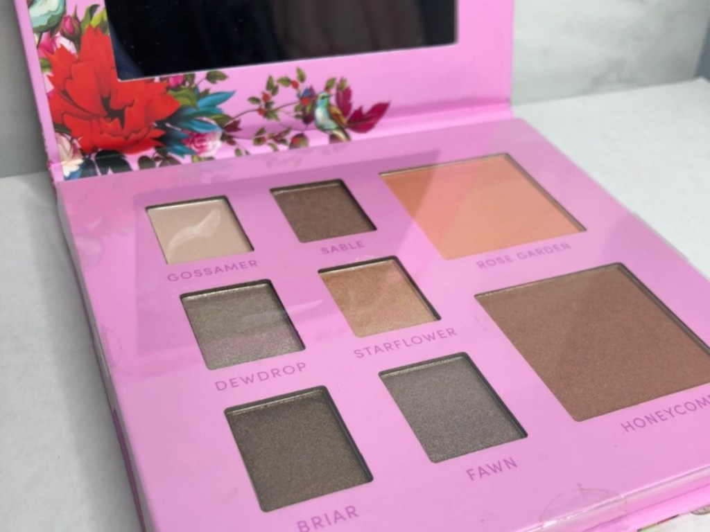 pink eyeshadow and cheek palette