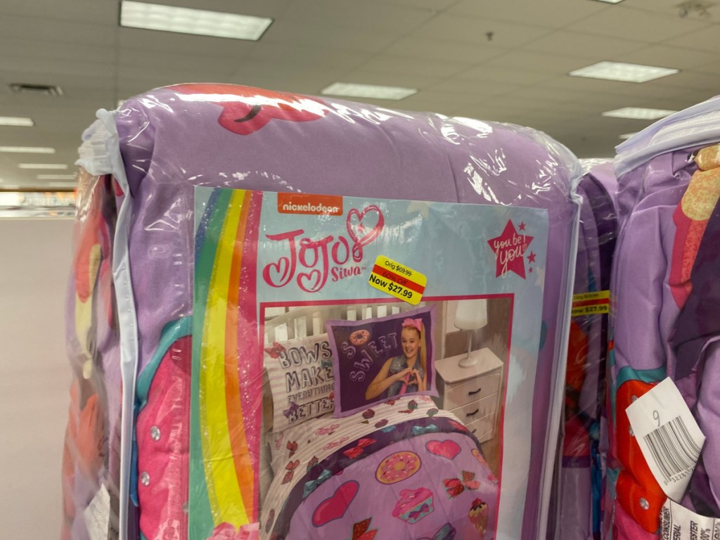 jojo siwa bedding on store shelf