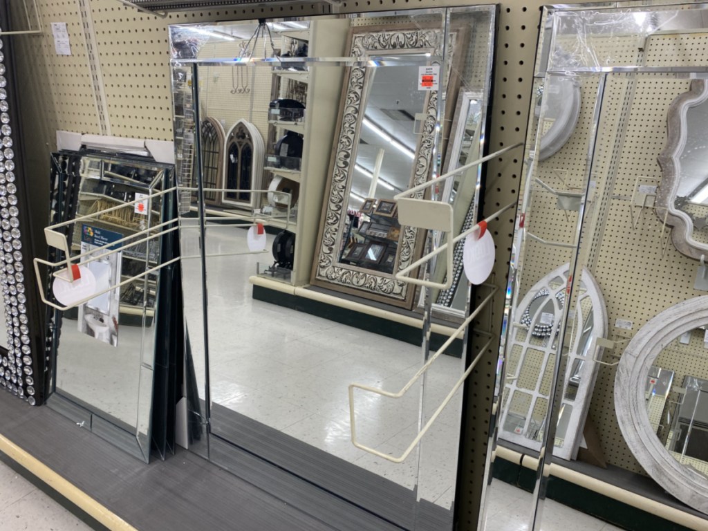 large wall mirror in store
