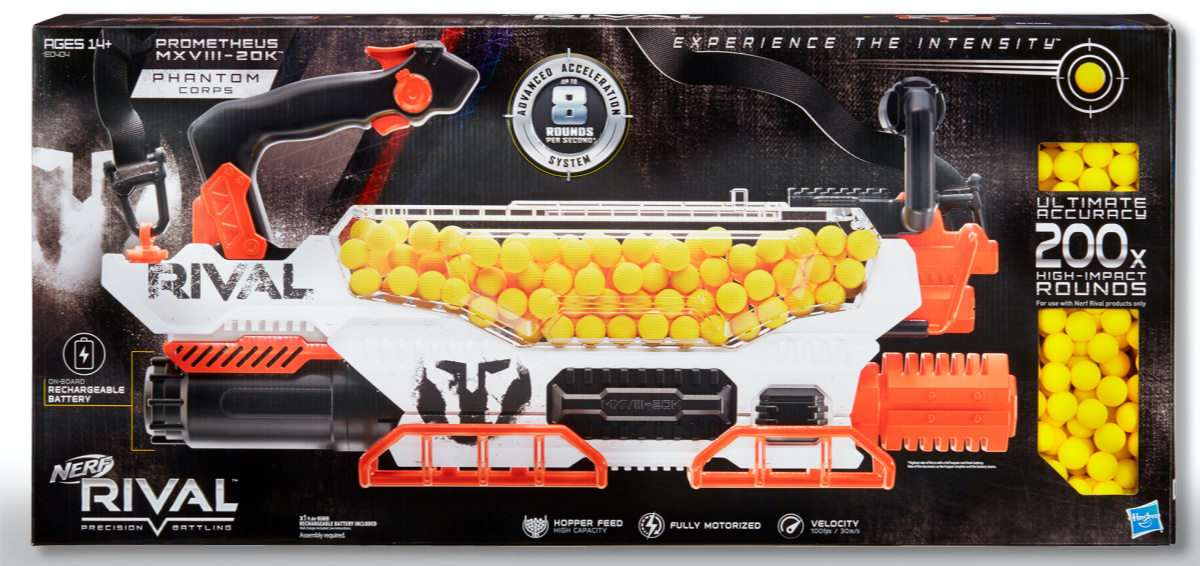 toy blaster gun in package