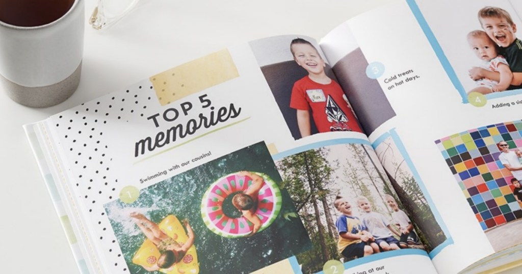 Shutterfly Photo Book open on table