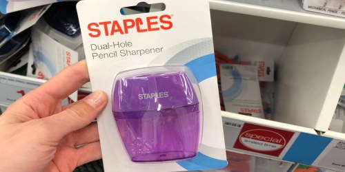 Staples Manual Pencil Sharpener Only 50¢ Shipped + Even More School Supplies Under $1 Each