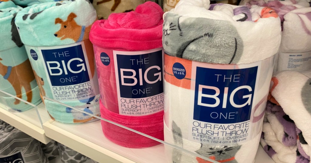 The Big One Super Soft Plush Throw on shelf at Kohl's