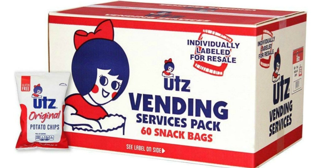 box of Utz potato chips