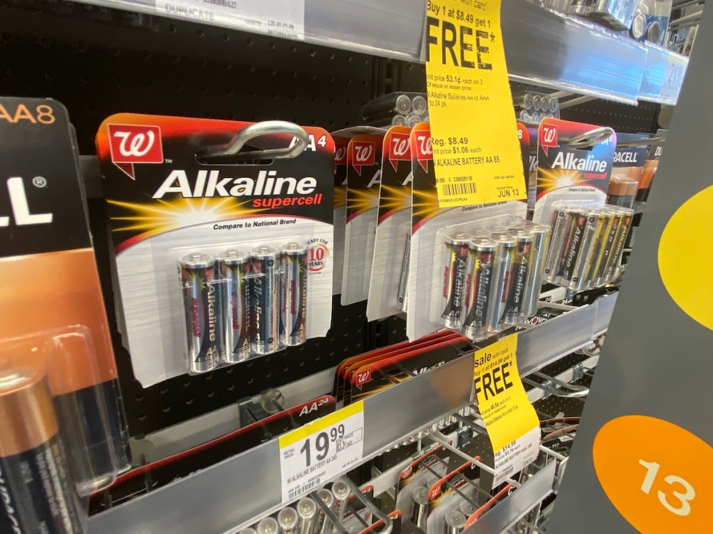 batteries at Walgreens