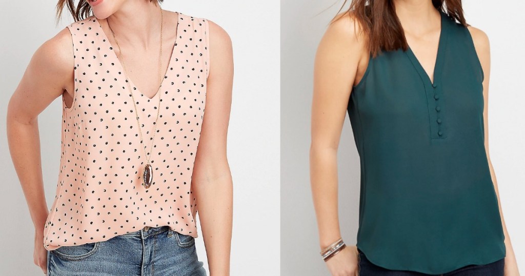 two women wearing tank tops