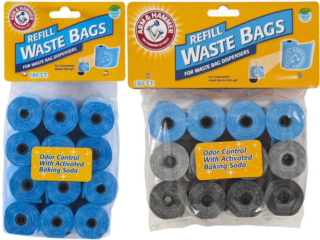 package poop bags in various colors