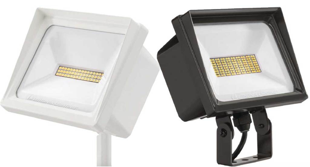 white and black flood lights