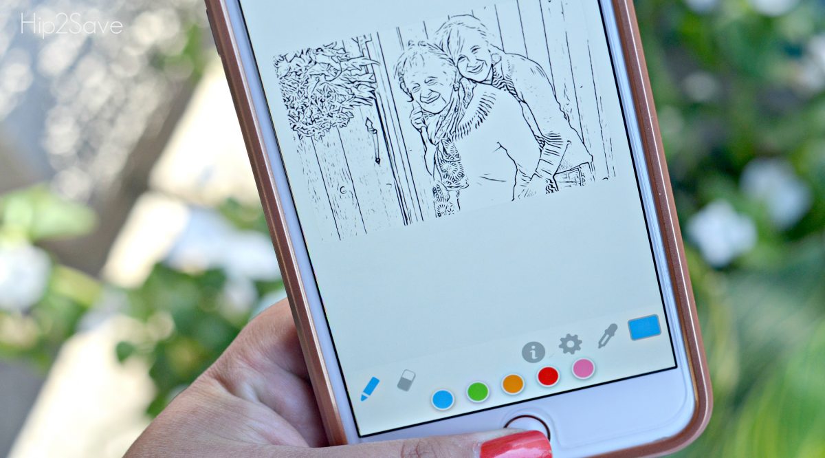 Colorscape coloring page app on iPhone 