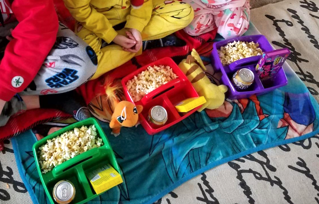 movie snacks in classroom caddies 