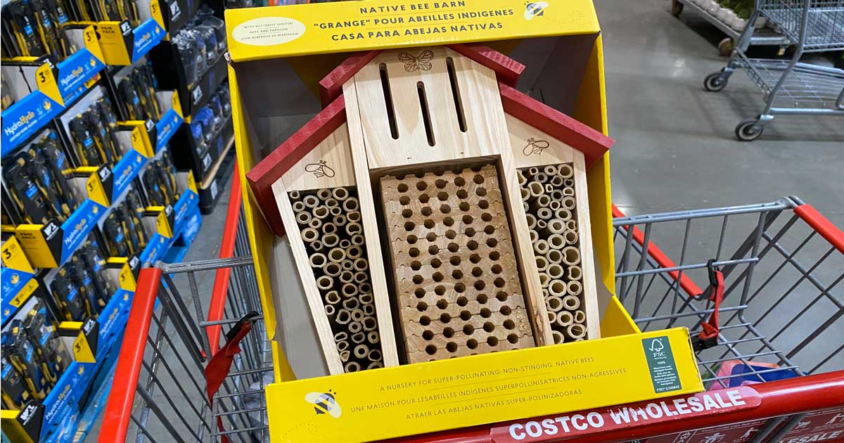 native bee barn in a cart