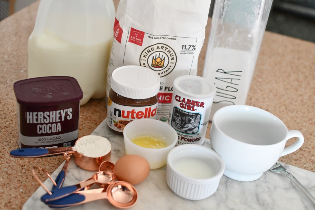 nutella mug cake ingredients
